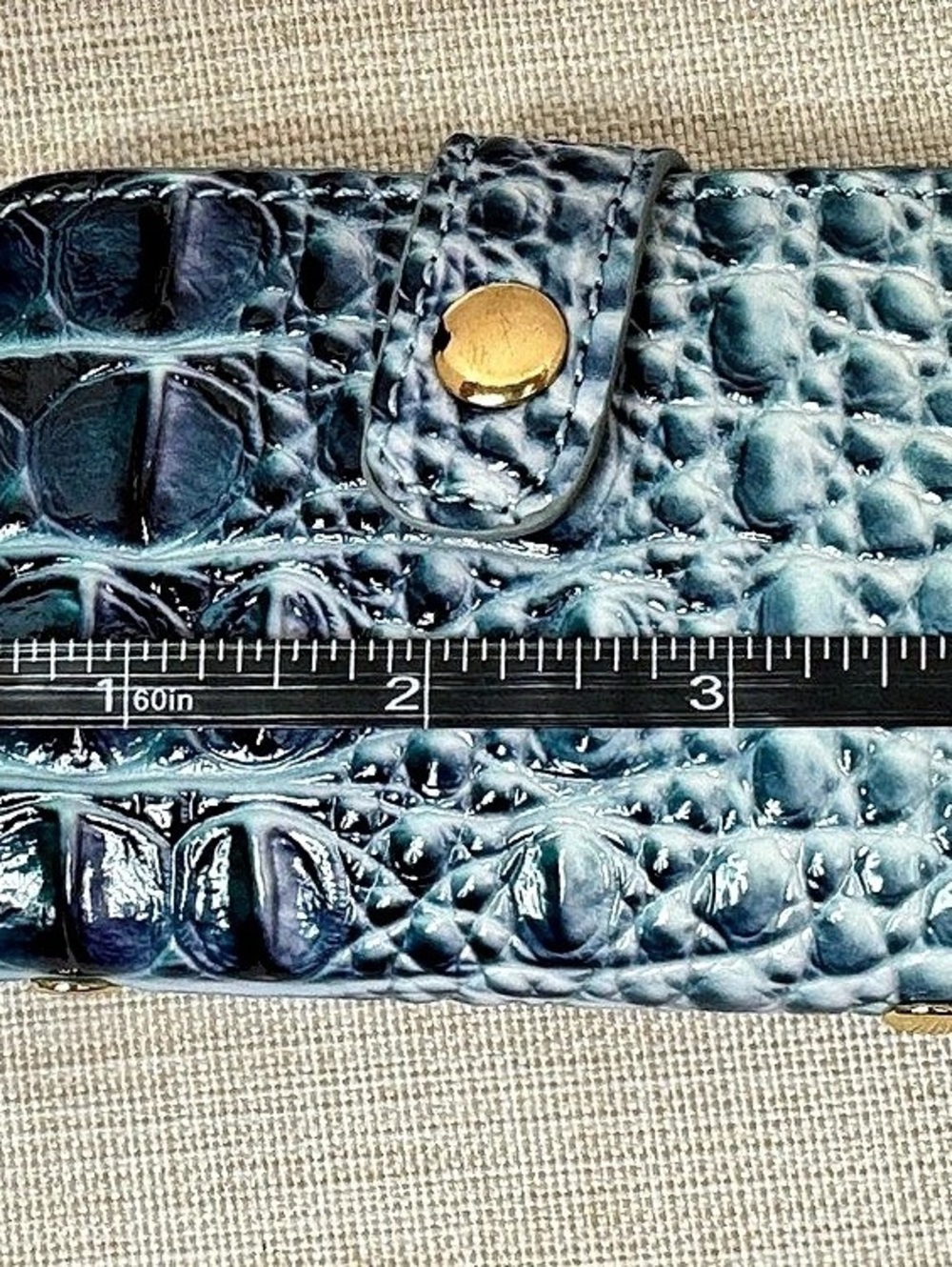 Blue Embossed Animal card holder